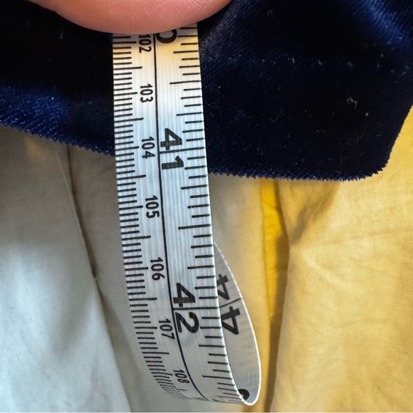 Linea Domani Navy Blue Velvet Long Sleeve Dress- Holiday Party Dress Size 8 - Picture 5 of 6